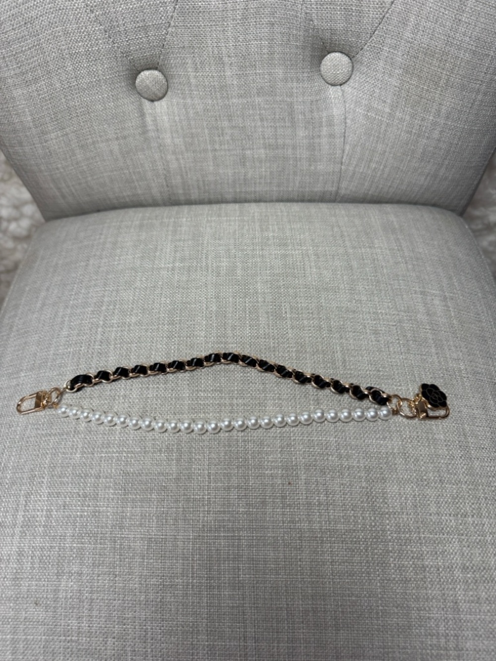 Bags Chain & Pearl Strap with Gold Hardware